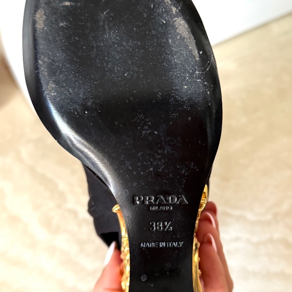 Prada Anchor Wedge Lace-up Boot us Eu size 38,5 - Picture 5 of 8